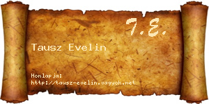 Tausz Evelin névjegykártya
