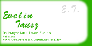 evelin tausz business card